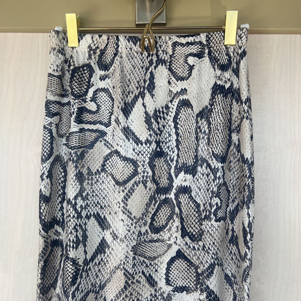 Fashion Nova Snakeskin Midi Skirt Small