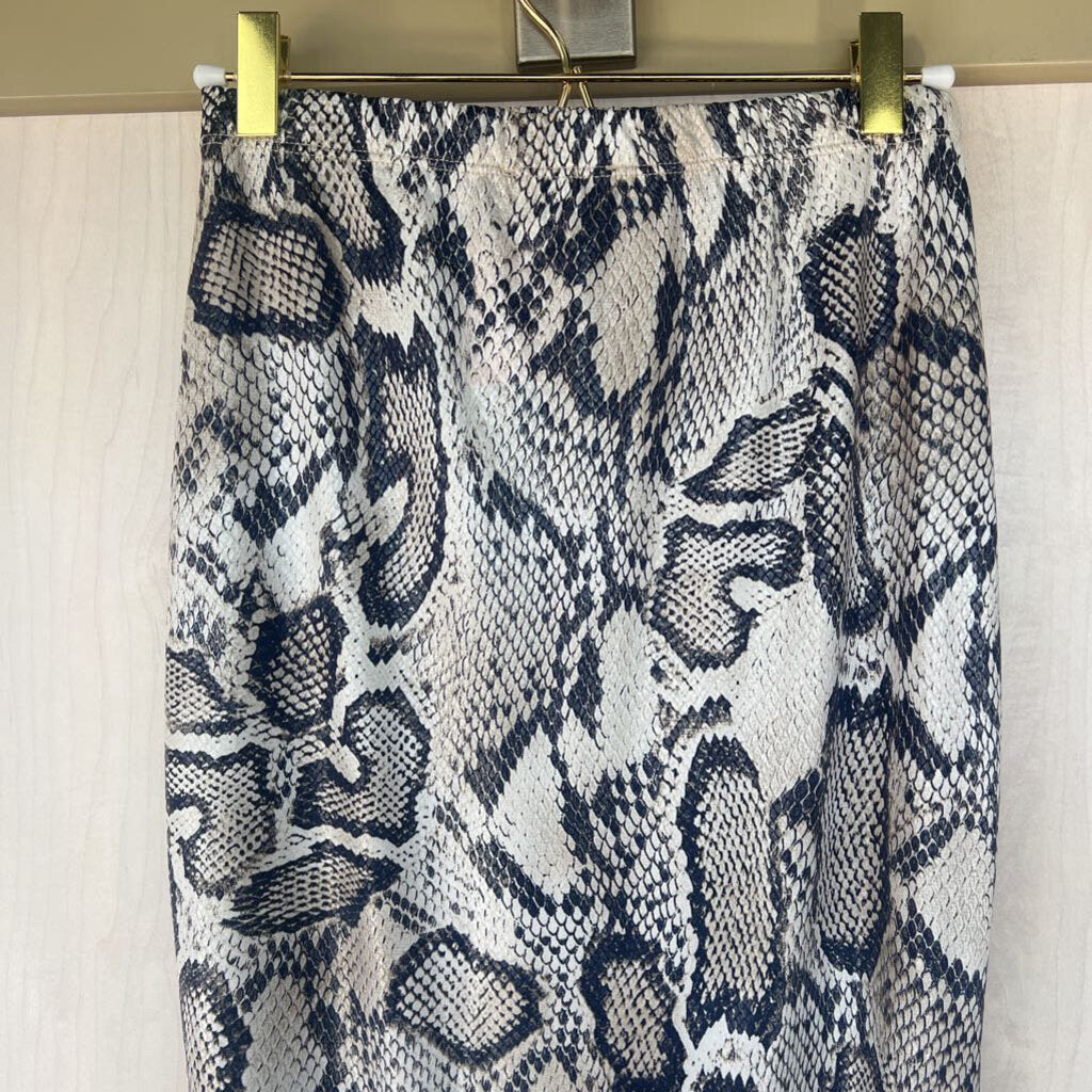 Fashion Nova Snakeskin Midi Skirt Small