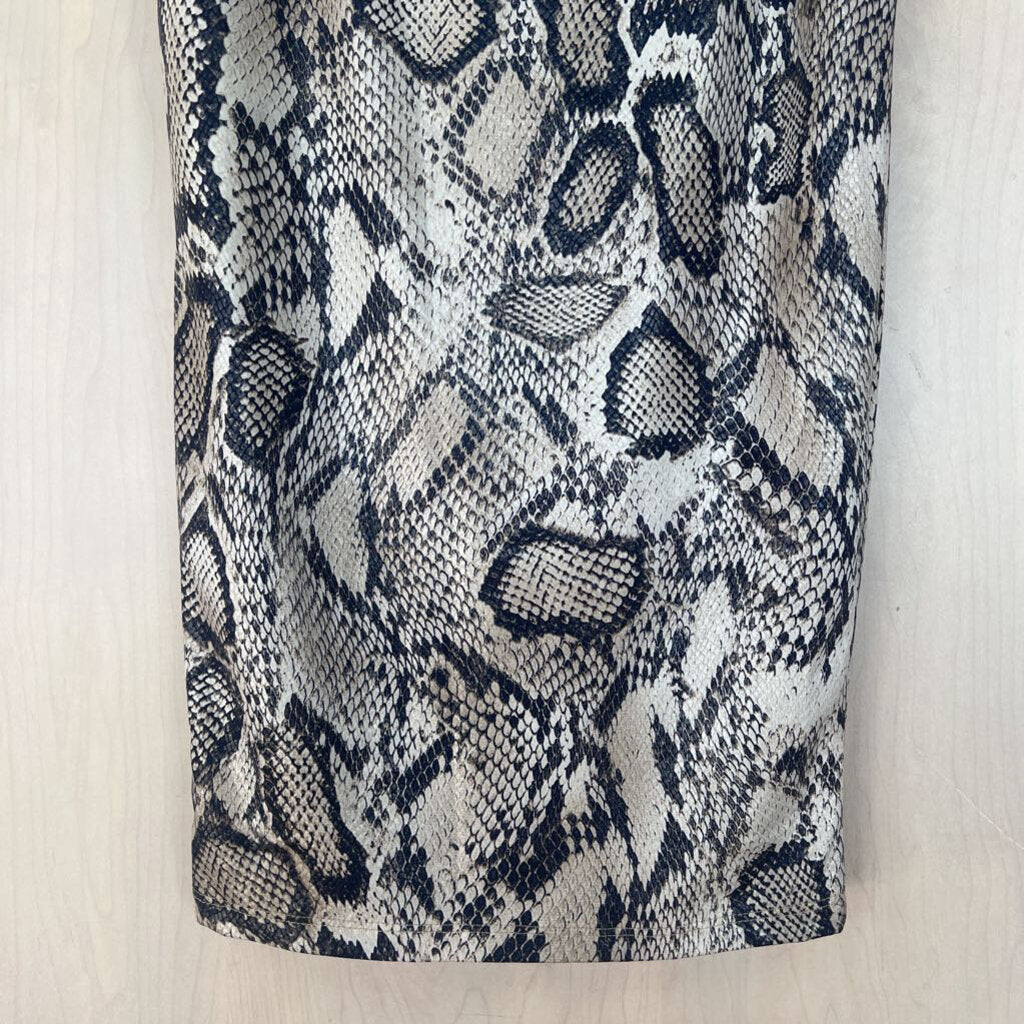 Fashion Nova Snakeskin Midi Skirt Small