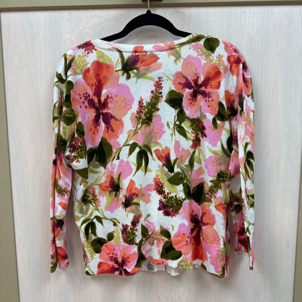 Jones New York Floral Button Cardigan Large