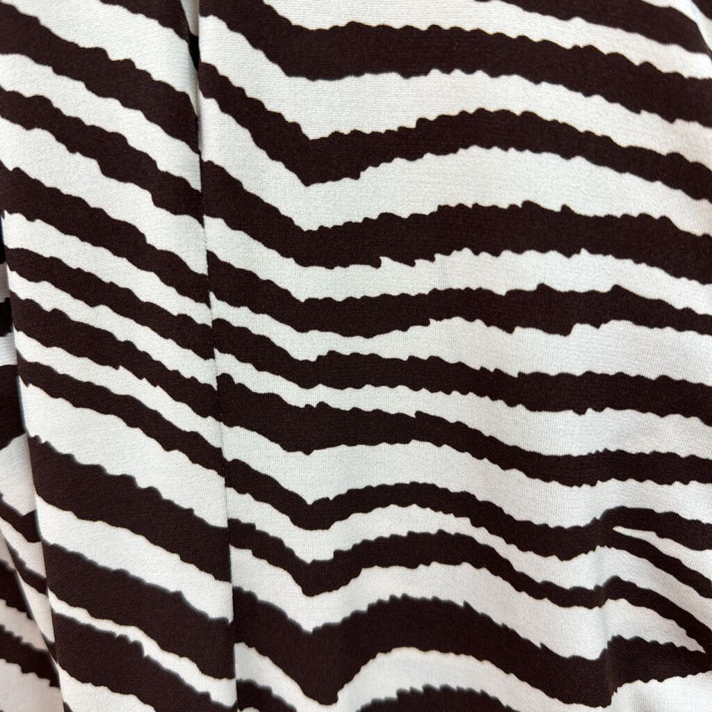 NWT Chapter One Zebra Print Wrap Dress Large