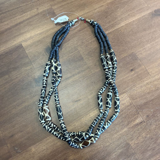 Tribal Print Beaded Necklace