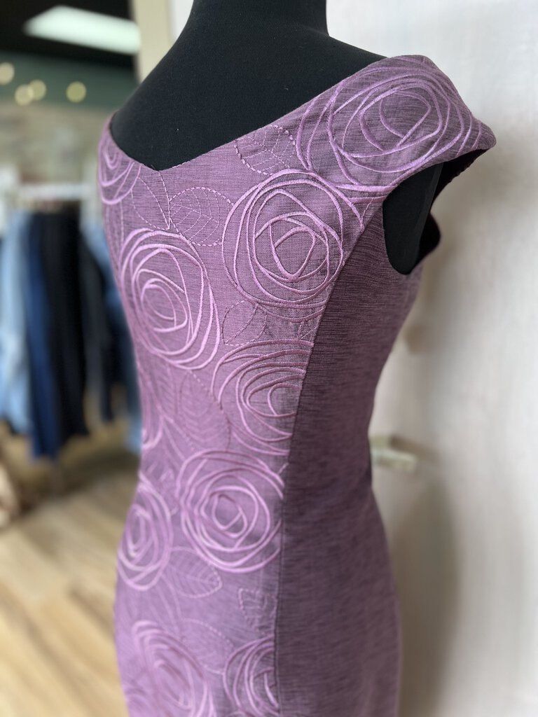 Siri Purple Embroidered Detail Dress 10