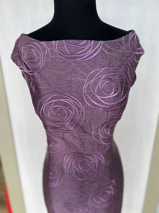 Siri Purple Embroidered Detail Dress 10