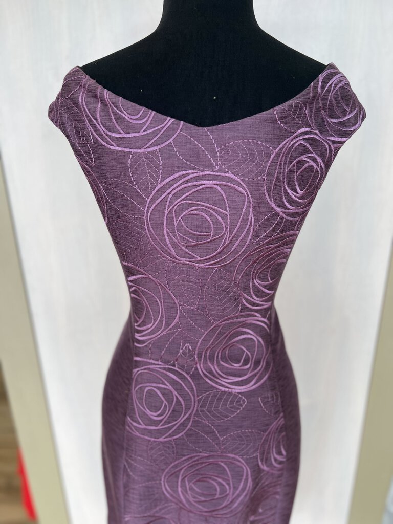 Siri Purple Embroidered Detail Dress 10