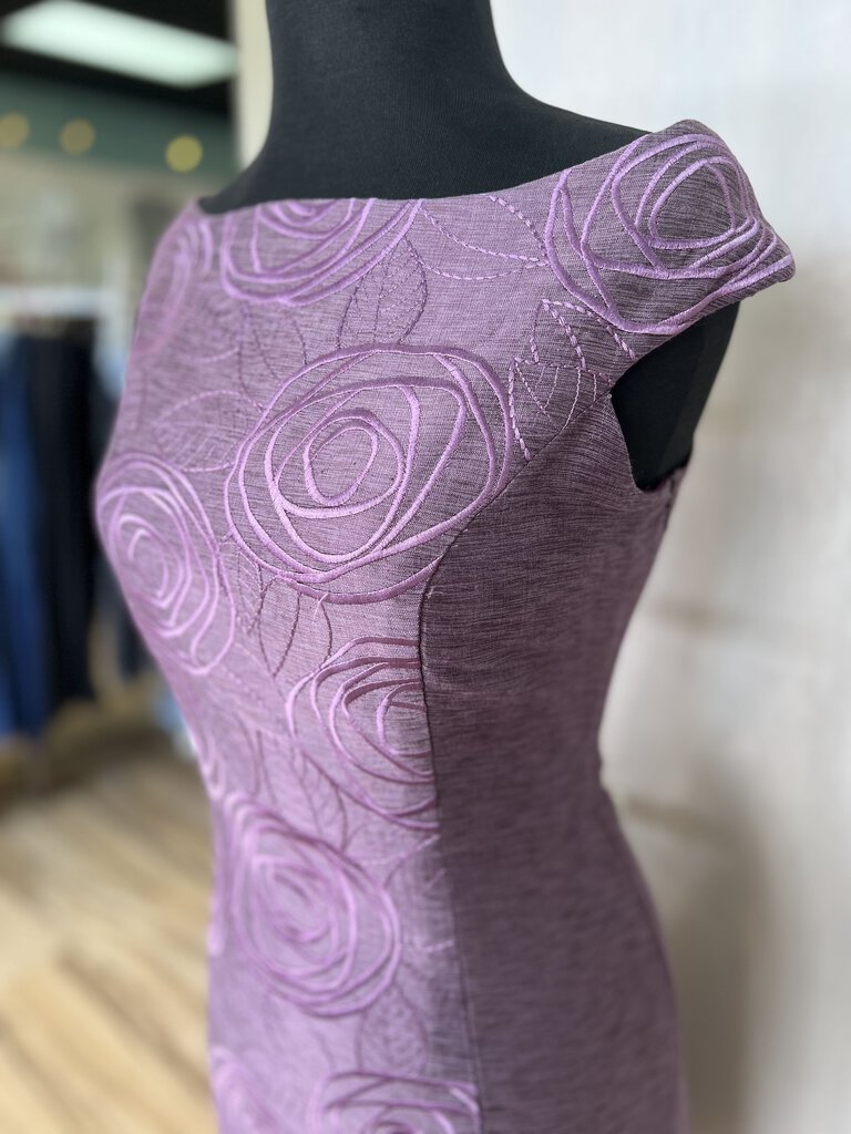 Siri Purple Embroidered Detail Dress 10