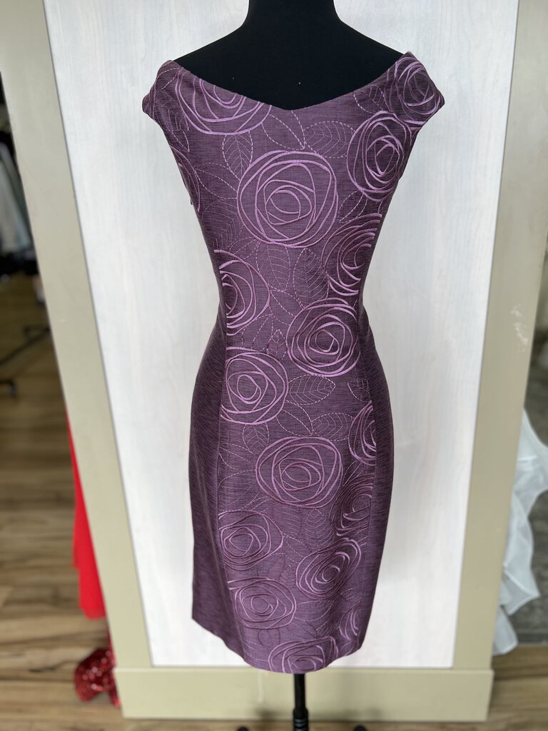 Siri Purple Embroidered Detail Dress 10