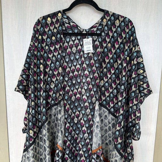Patterned Open Front Kimono One Size