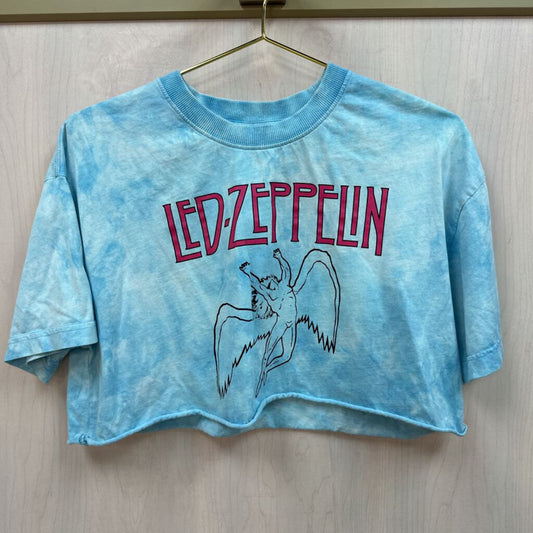 Zara Led Zeppelin Cropped Graphic Tee Medium