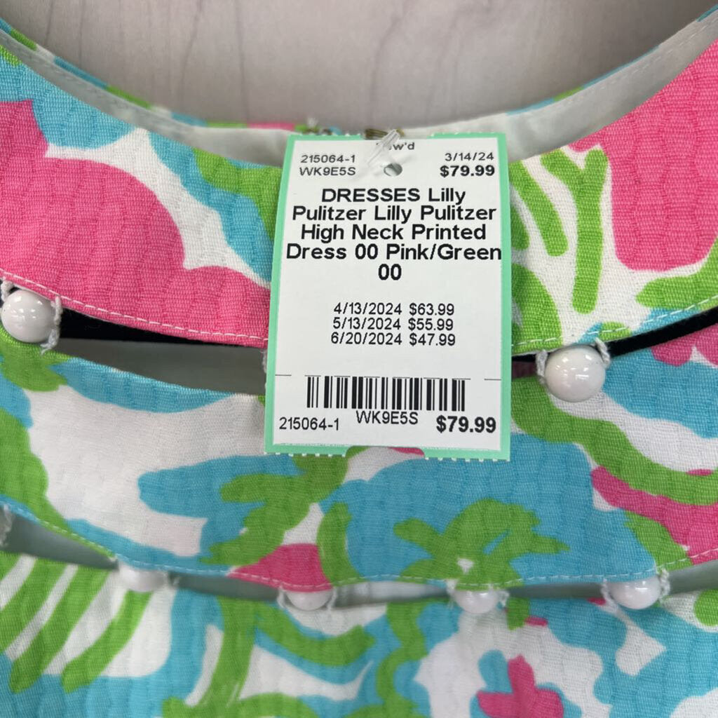 Lilly Pulitzer High Neck Printed Dress 00